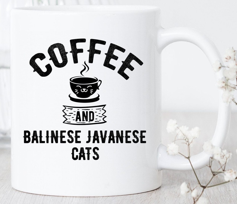 Coffee And Balinese Javanese Cats Mug Balinese Cat Lover Javanese Cat Mom