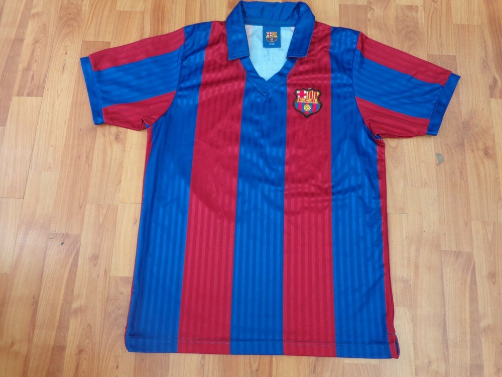 REMAKE RETRO FC BARCELONA 1988 HOMBRE M CAMISETA LOCAL MEDIANA MARCADOR SORTEO EUSEBIO #11