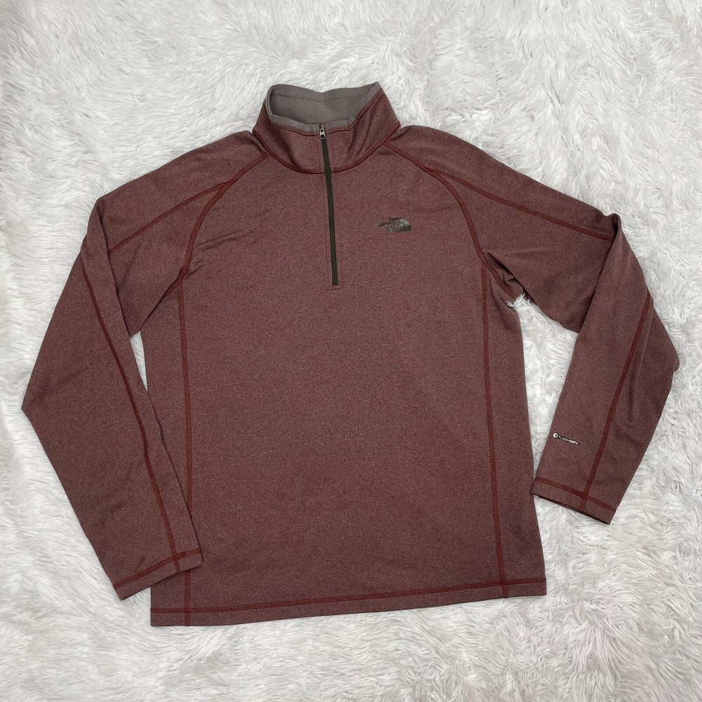 The North Face Flashdry Men’s 1/4 Zip Sweatshirt Size M Medium Maroon Sweater