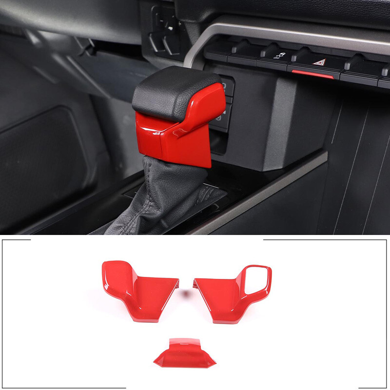 ABS Red Interior Shift Gear Handle Head Cover Trim For Toyota Tacoma 2024 2025