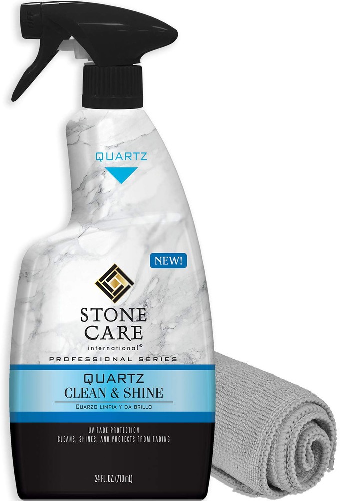 Quartz Cleaner and Polish - 24 Ounce with Microfiber Cloth - Clean and Shine ...