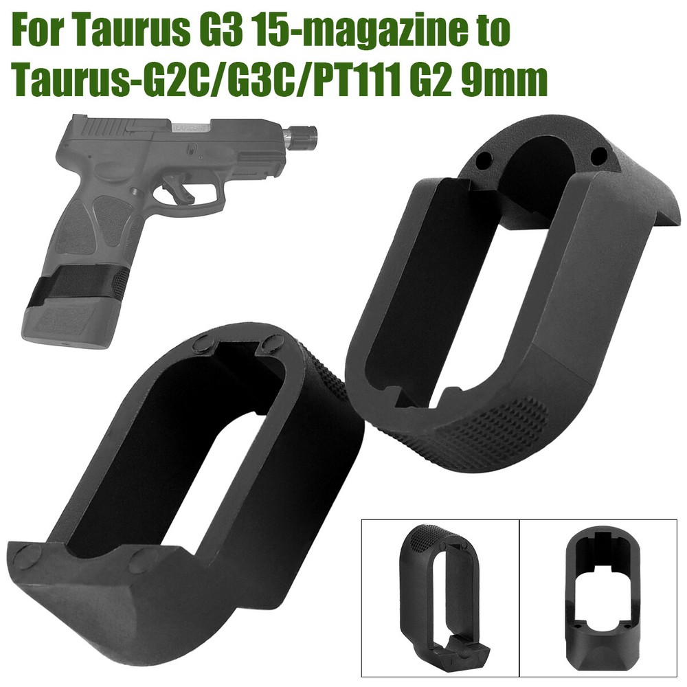 2X Magazine Spacer Sleeve Adapter For Taurus G3 15 Magazine to PT111 G2,/G2C,G3C