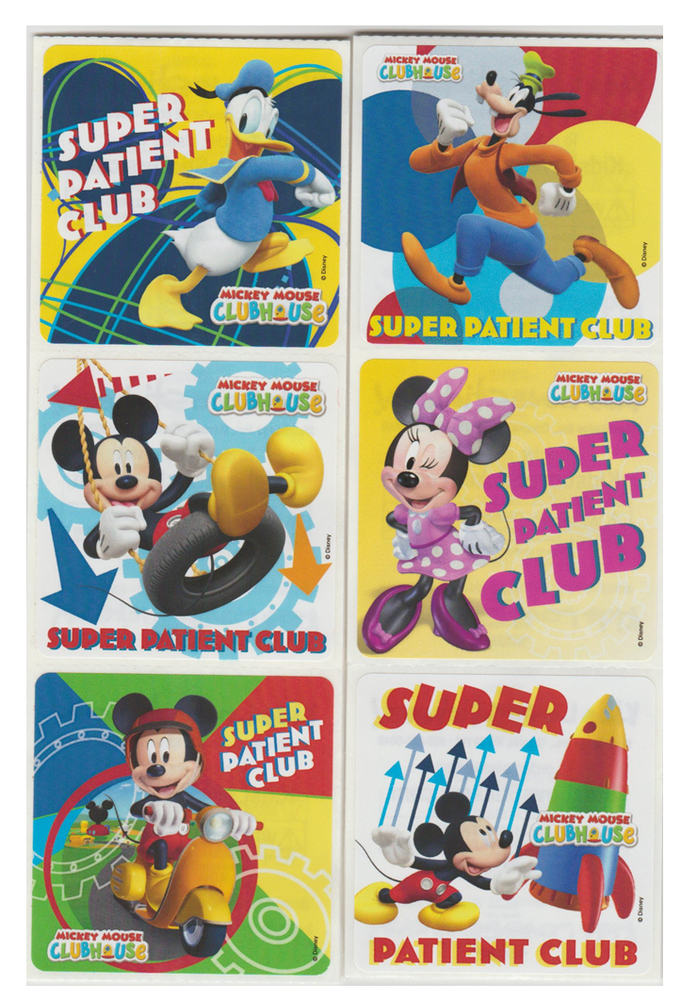 25 Mickey Mouse Clubhouse Patient / Medical Stickers, 2.5