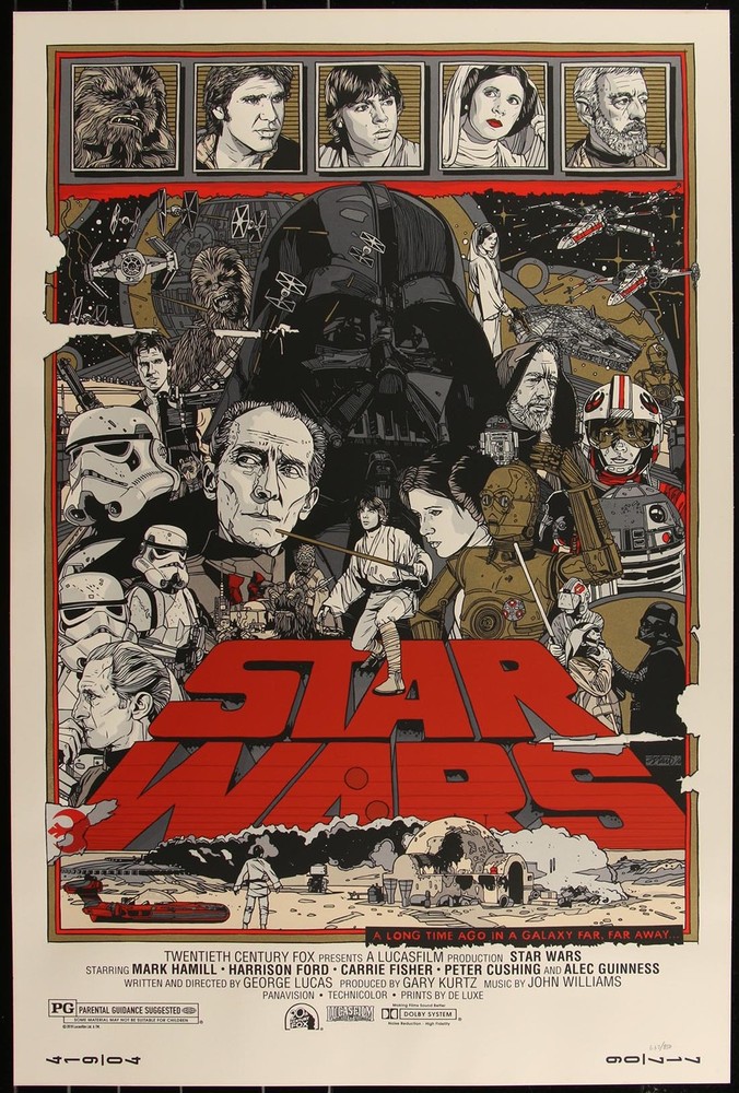 Star Wars by Tyler Stout Regular 637/850 Screen Print Movie Art Poster Mondo