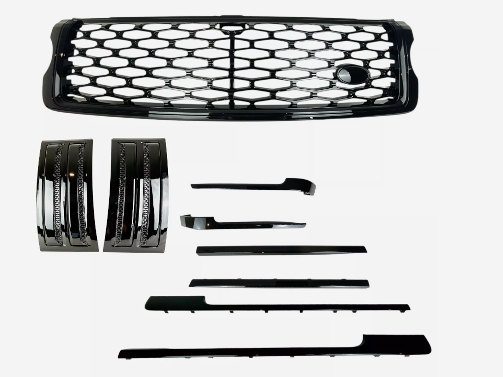 Range Rover Black SVO Style Grille Side Vents Door Trims Kit L405 2013-2017