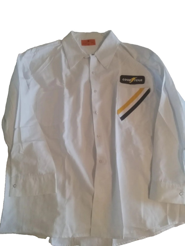 Vintage Good Year Mens 3xl Made In Usa Button Up Work Shirt See Details For Wear