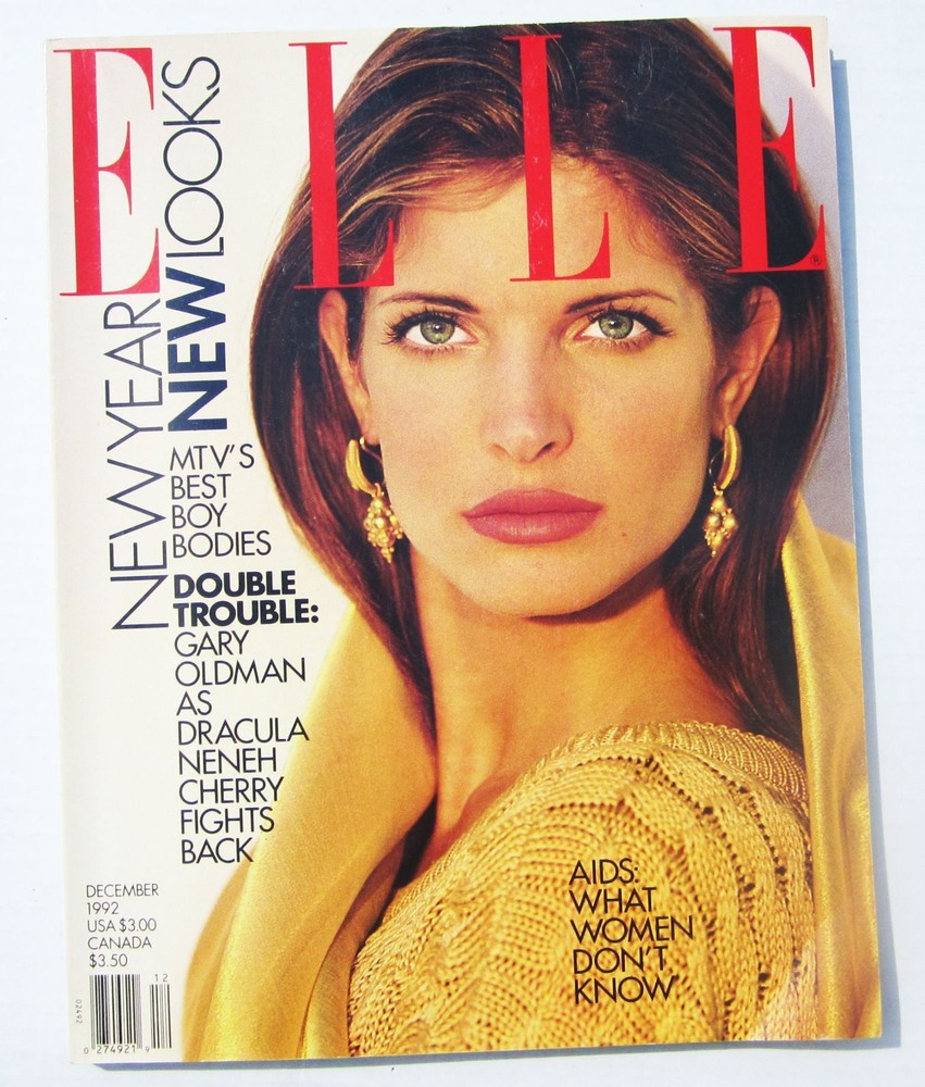 Elle Magazine 1992 December Fashion Good Condition 1990s Vintage