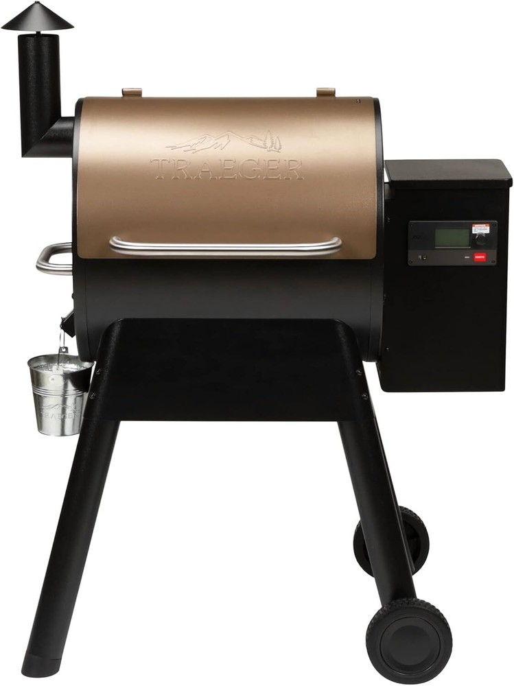 575 Electric Wood Pellet Grill and Smoker, Bronze, 572 Square Inches Cook Area