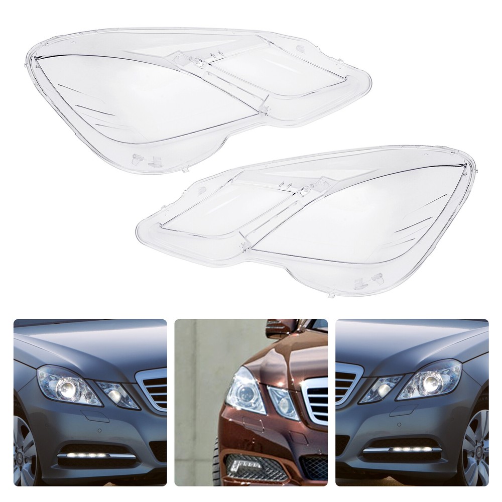 Headlight Lens Cover Lampshade For 2009-2013 Mercedes-Benz W212 E350 E500 E63