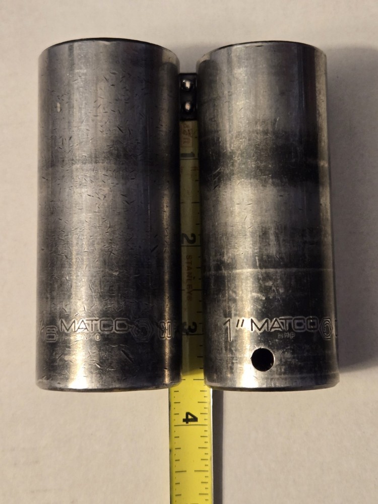 MATCO Tools 1/2 Drive 1-1/16 & 1 SAE Deep 6 Point Impact Sockets CDP346 CDP326