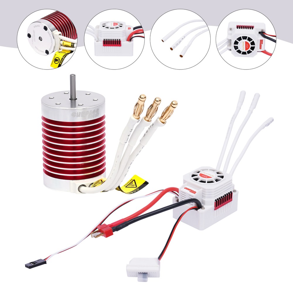 540 4300KV Brushless Motor+45A ESC Combo Set for 1/10 1/12 RC Car Truck