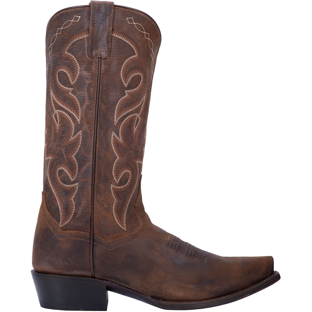 Dan Post Boots Renegade Distressed Embroidered Snip Toe Pull On Cowboy  Mens Siz