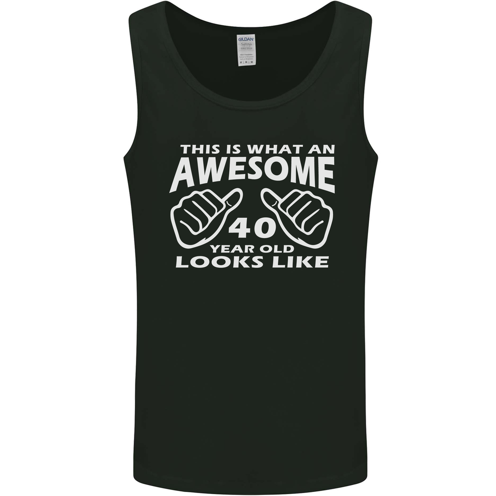 40th Birthday 40 Year Old This Is What Mens Vest Tank Top