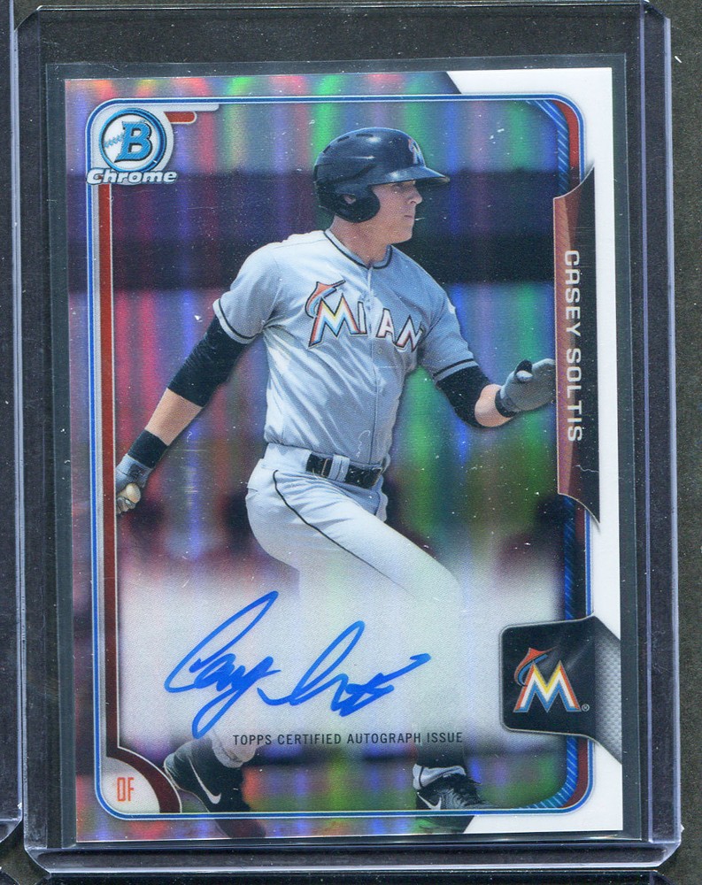 2015 Bowman Chrome Prospects Casey Soltis Autograph Refractor #BCAP-CS /499