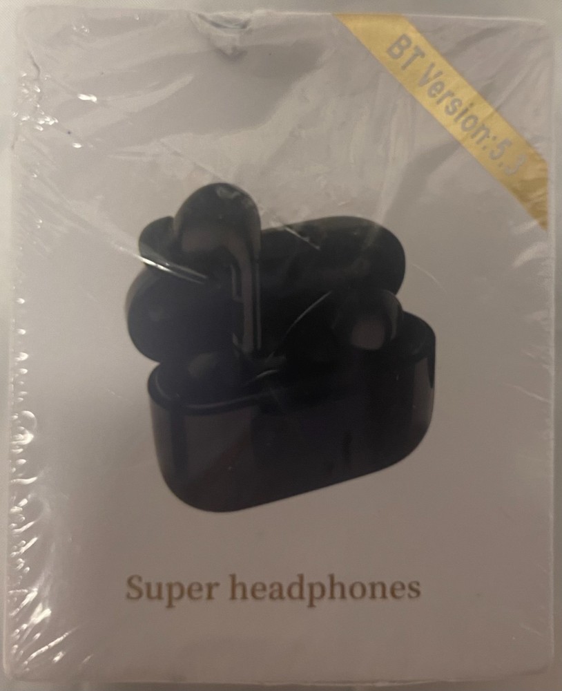 Bluetooth 5.3 Headphones A10 - Sleek Black & Brand New