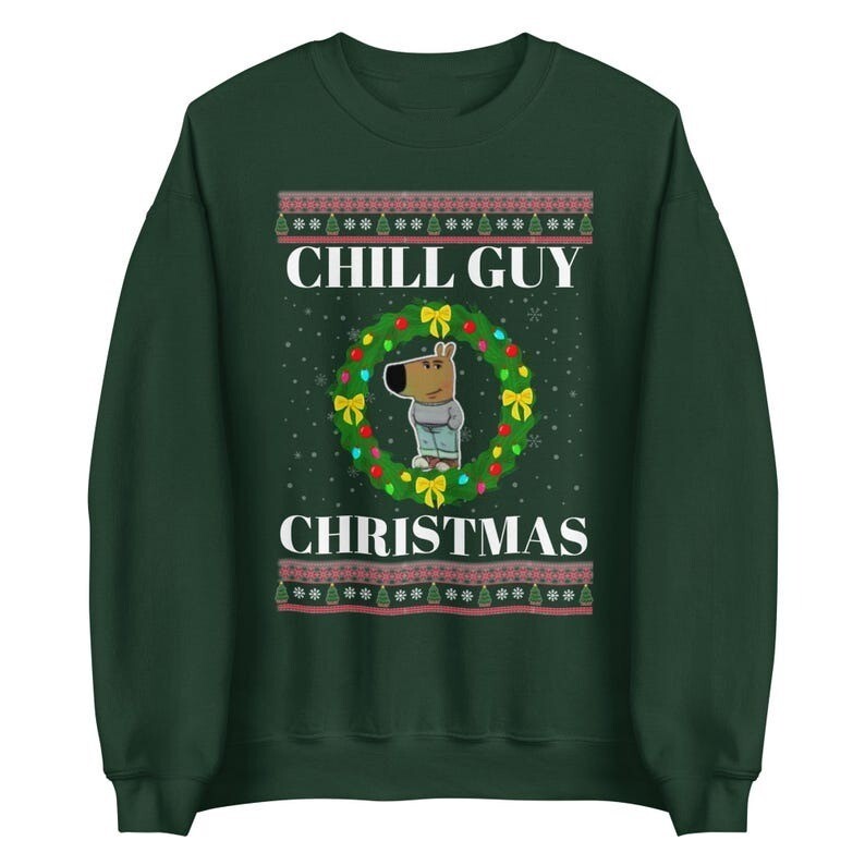 Chill Guy Christmas Funny Meme Unisex T-shirt TR2911_33
