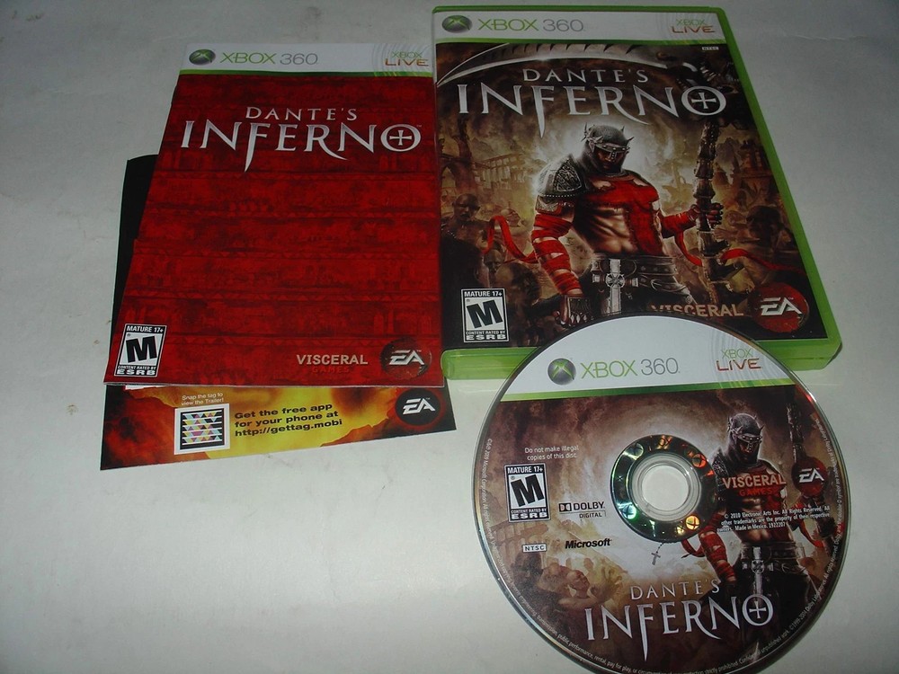 Dante's Inferno (Microsoft Xbox 360, 2010) W/ Manual CIB Tested FREE SHIPPING