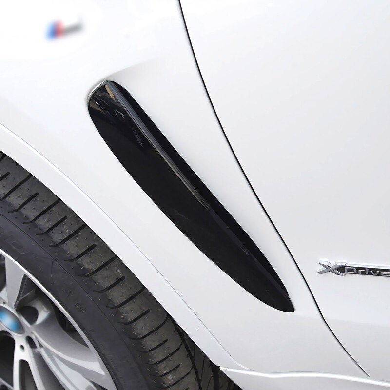 2x Gloss Black M Aerodynamics Side Fender Grille Vents For BMW X6 F16 2015-2019