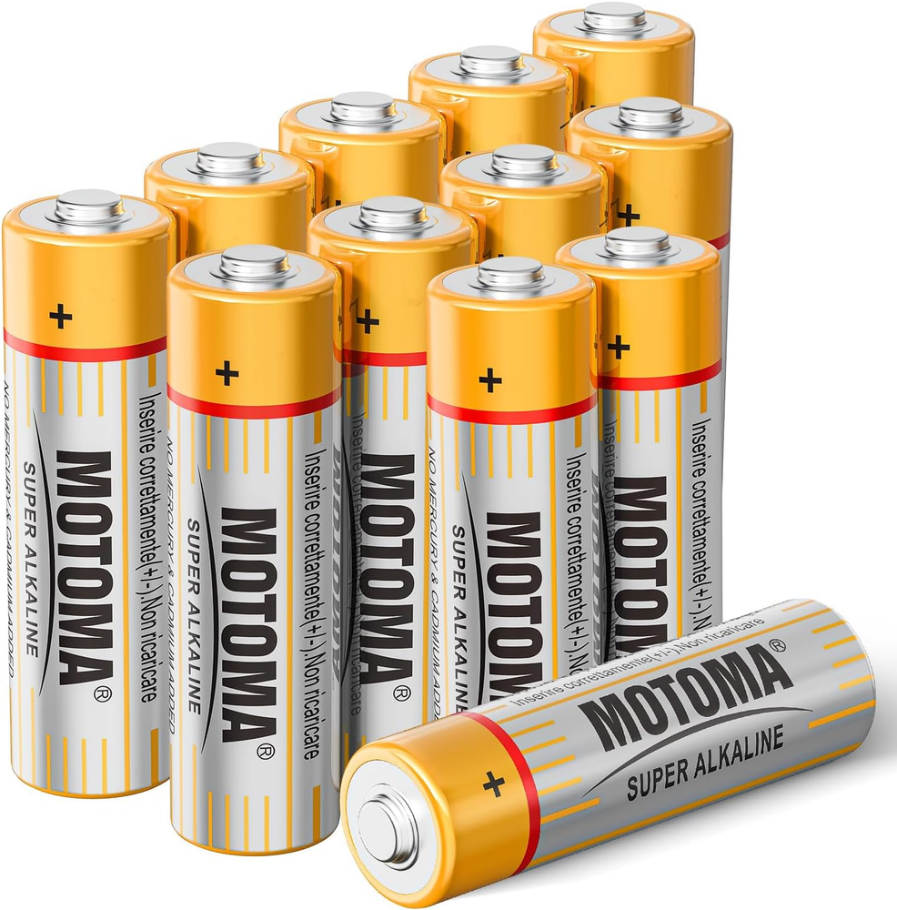 1.5V AA Alkaline Batteries 12 Pack - 1920mAh Long-Lasting Power 10 Year Shelf Life  