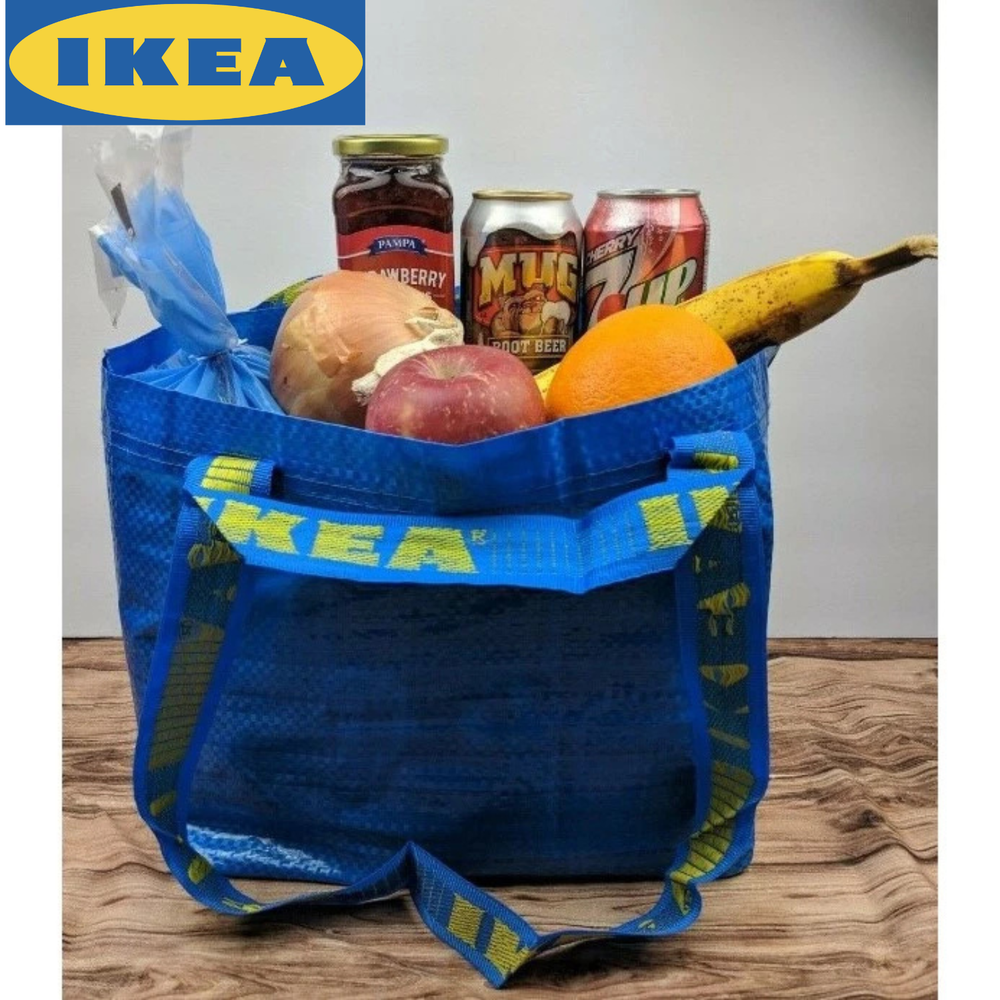 4 Pack IKEA BRATTBY 27cm Grocery Laundry Storage Tote Bags