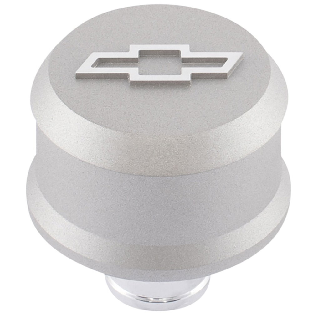Proform 141-860 Chevy Bow Tie Valve Cover Air Breather Cap Cast Grey Crinkle Pus