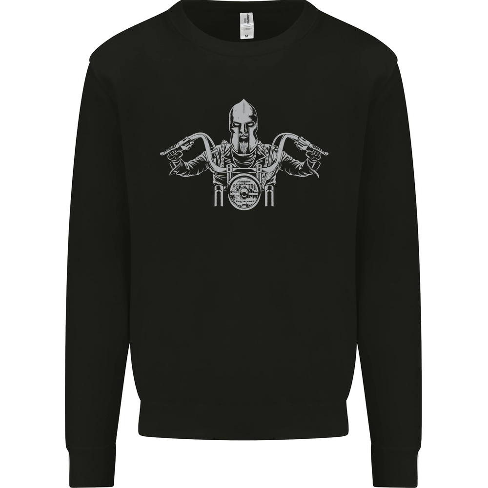 Spartan Biker Motorbike Motorcycle Mens Sweatshirt Jumper