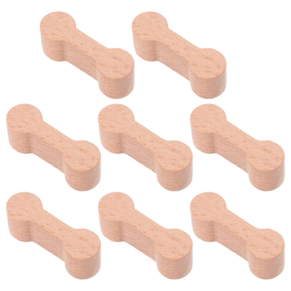 8-piece wooden train track connectors for kids rail expansion