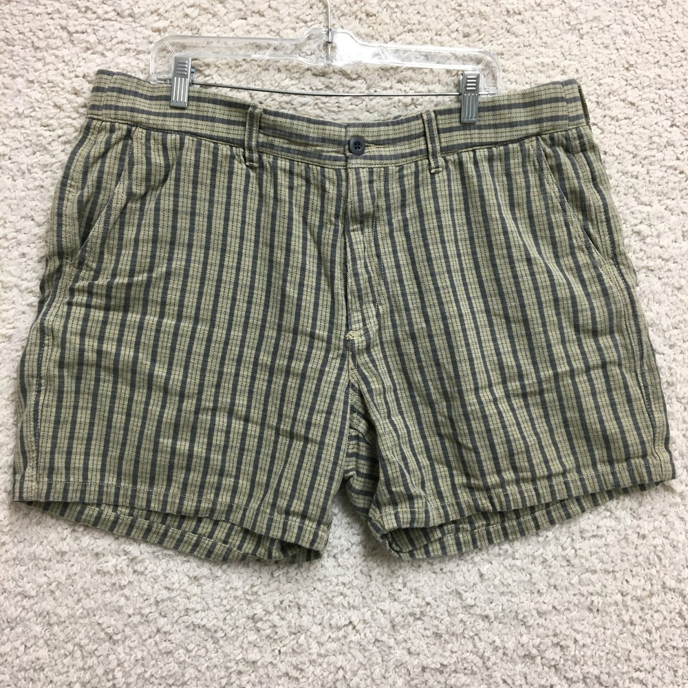 Madewell Green Plaid Hemp Chino Shorts for Women XL Casual with Pockets  
