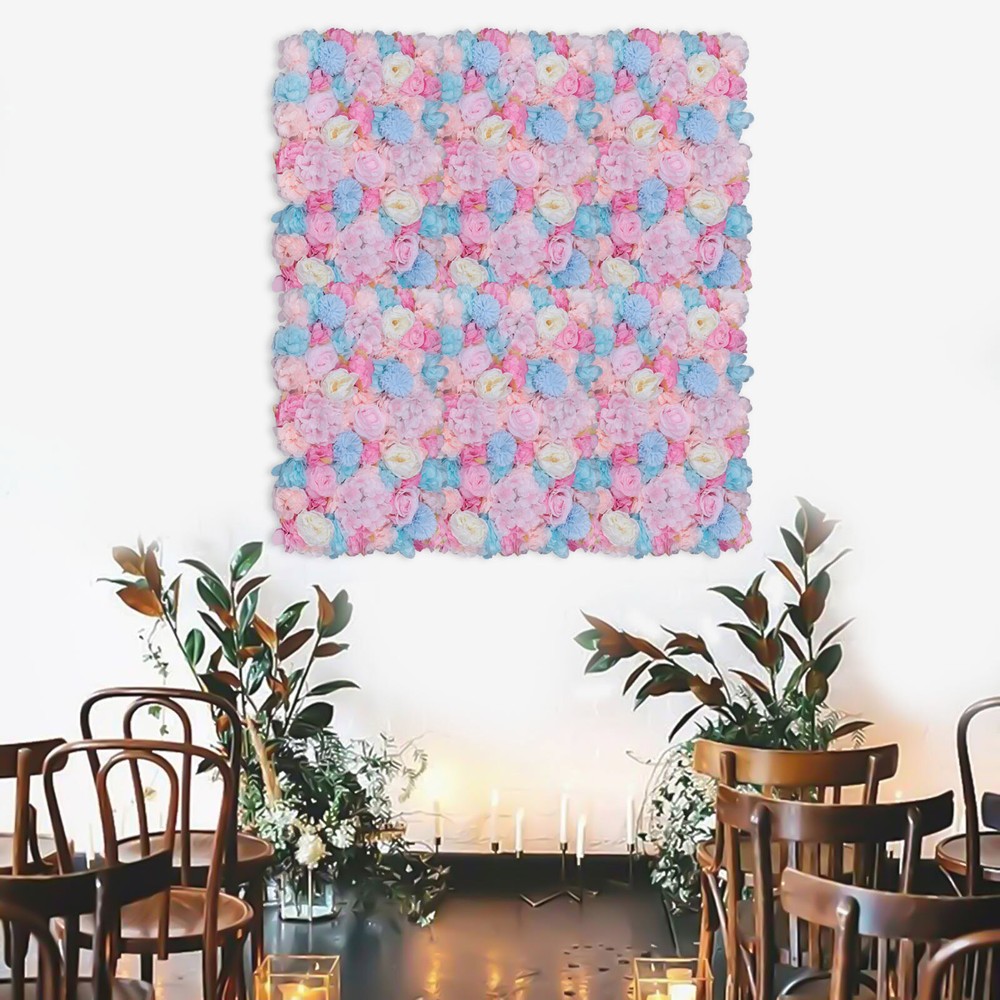 3D Artificial Flower Wall Panels Bouquet Wedding Party Home Decor eco-friendly
