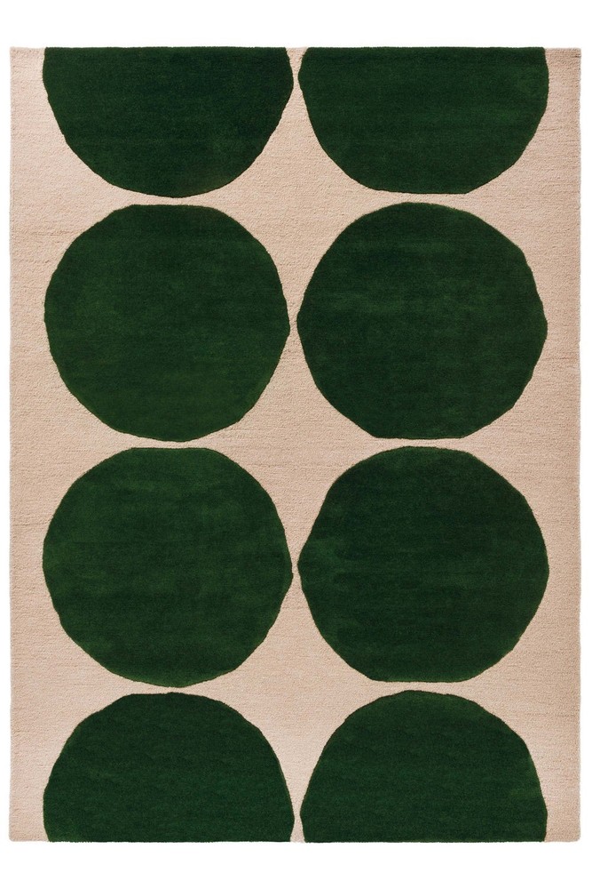 Isot Kivet Green Rug Hand Tufted Area Rug Unique Design Entryway Rug, Hallway