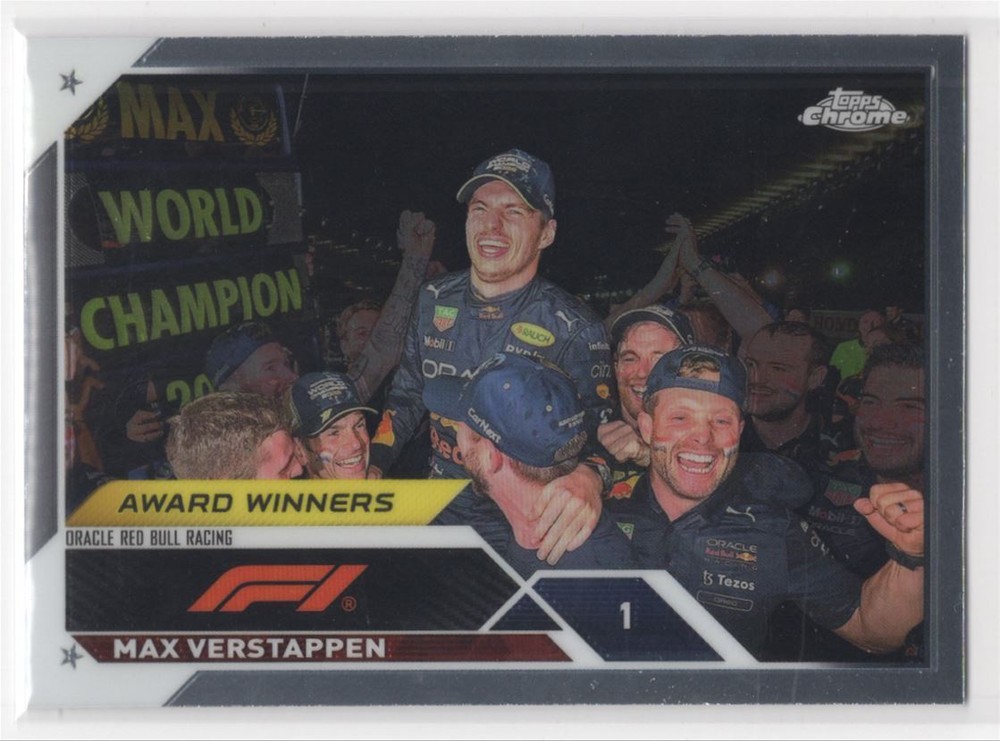 2023 Topps Chrome Formula 1 Award Winners Max Verstappen Oracle Red Bull Racing