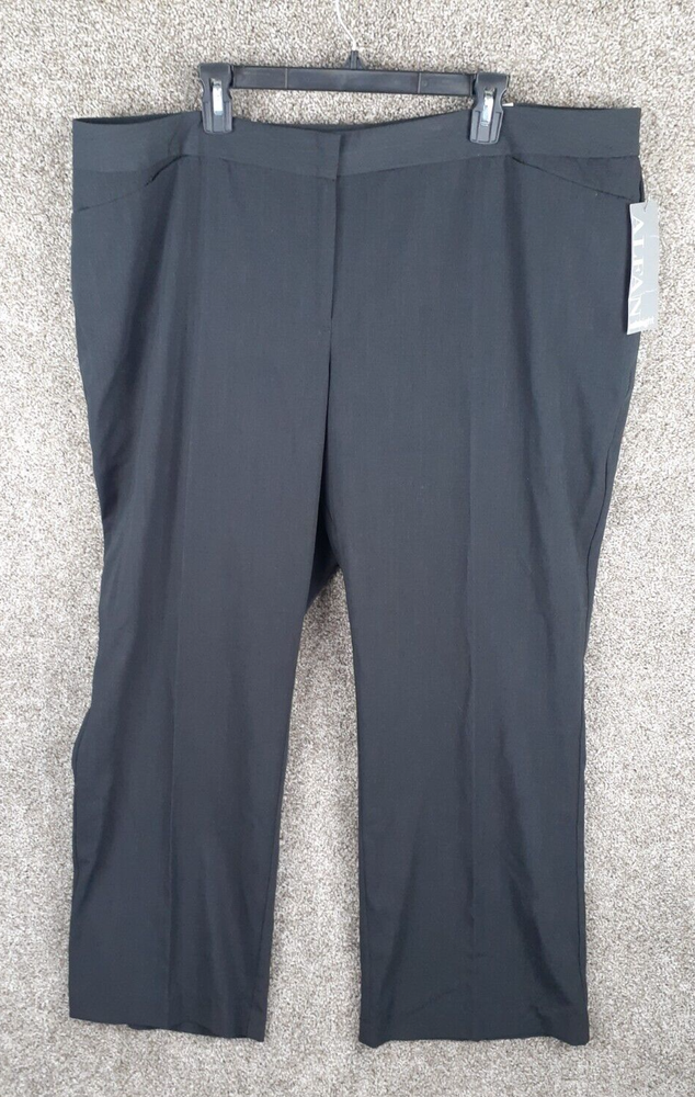 Alfani Dress Pant Womens 24W Plus Gray Straight Leg Stretch High Rise Career NWT