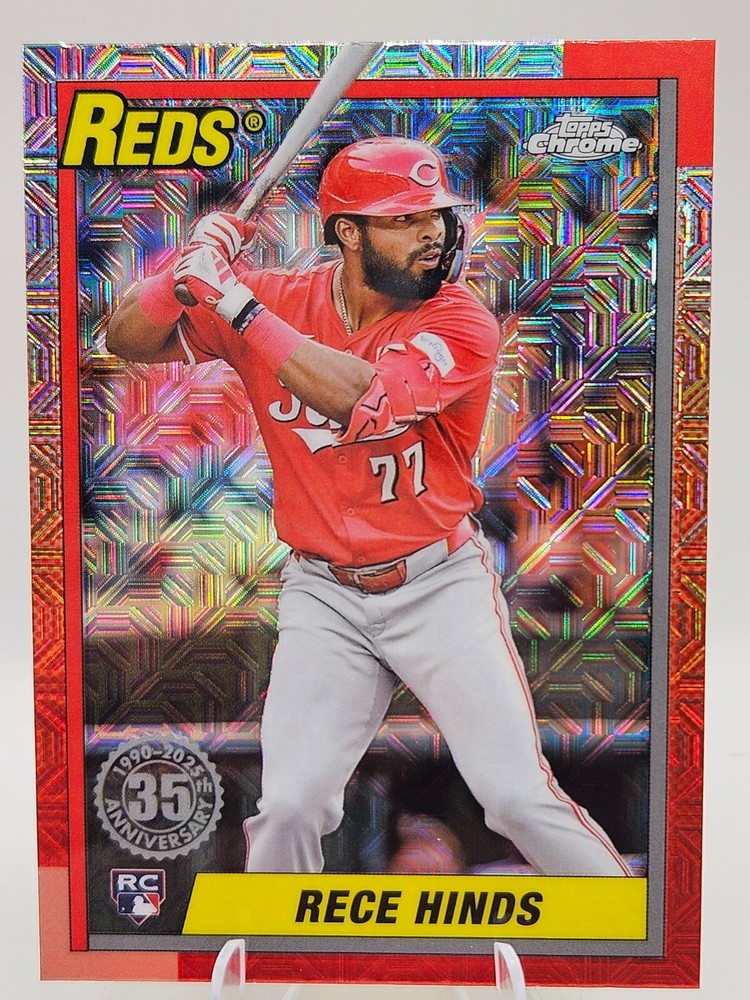 2025 Topps Series 1-Chrome Pack-Rece Hinds RC #T90C-17 Mojo Silver Pack Jumbo