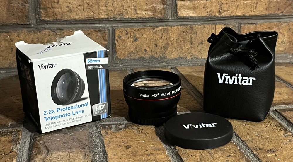 Vivitar 2.2X 52mm Telephoto Lens with HD4 Optics Open Box