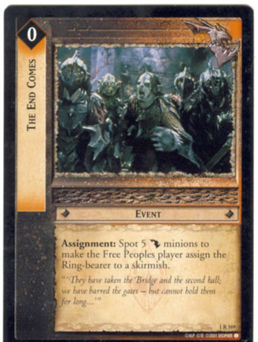 ロードオブザリング CCG FotRカード 1.R169 The End Comes