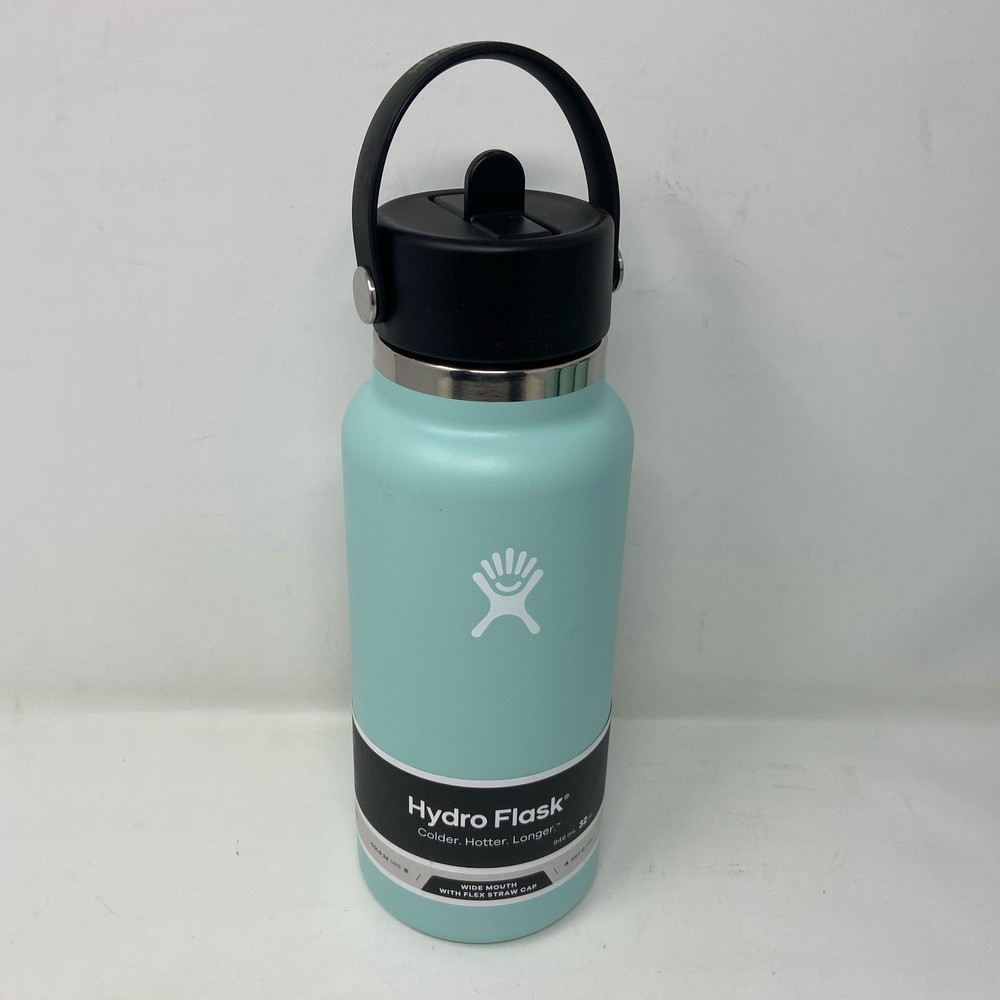 Hydro Flask 32 oz Wide Mouth Insulated Water Bottle w/ Flex Straw Cap - Dew