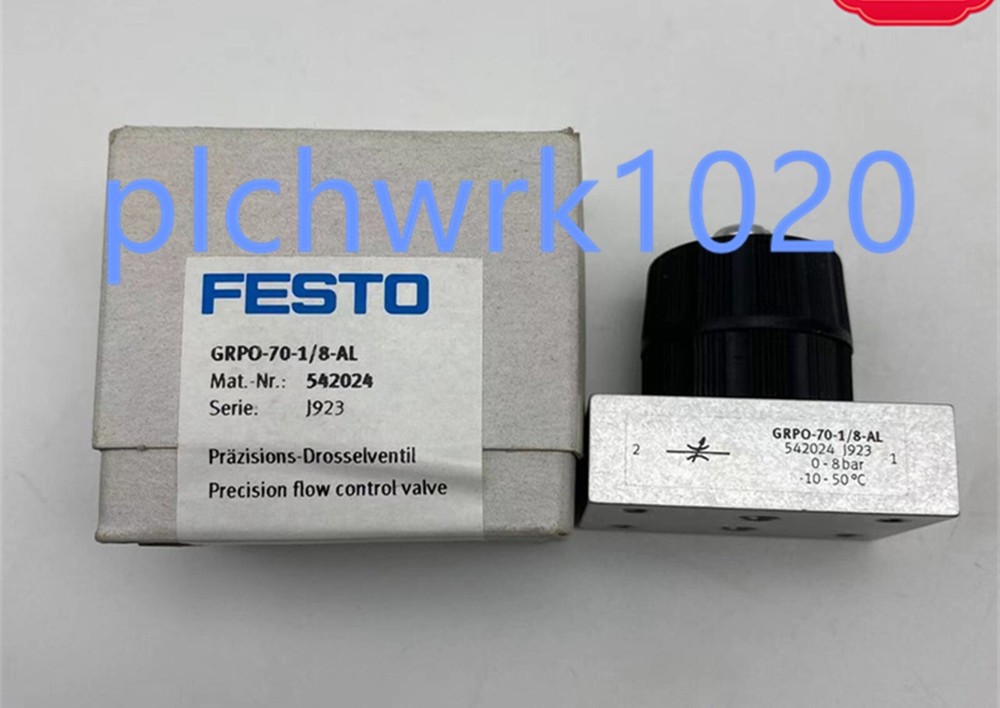 New Festo GRPO-70-1/8-AL Precision Throttle Valve 542024 in Box