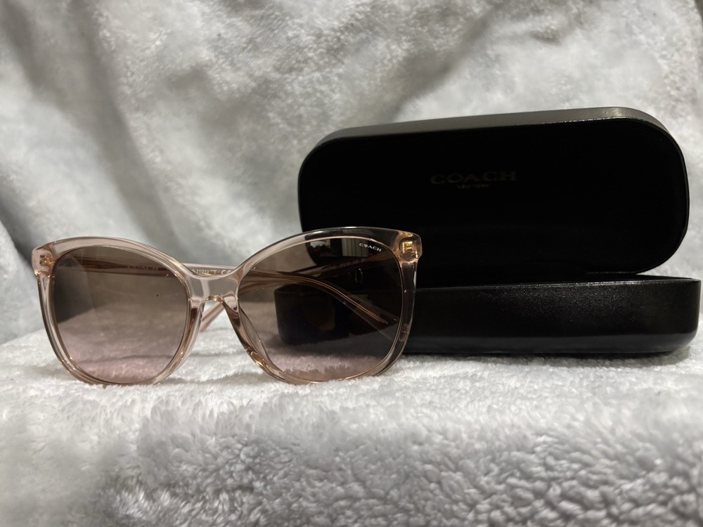 Coach Women's Pink Transparent Sunglasses 566811 Fashion UV Protection