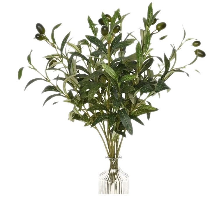 3pcs Faux Olive Branches for Vases, 18