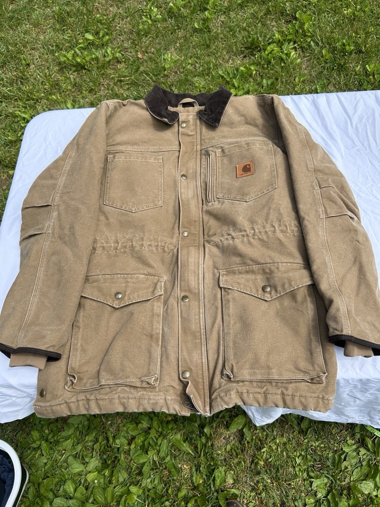 Carhartt Medium Brown Sandstone Barn Coat Durable Workwear