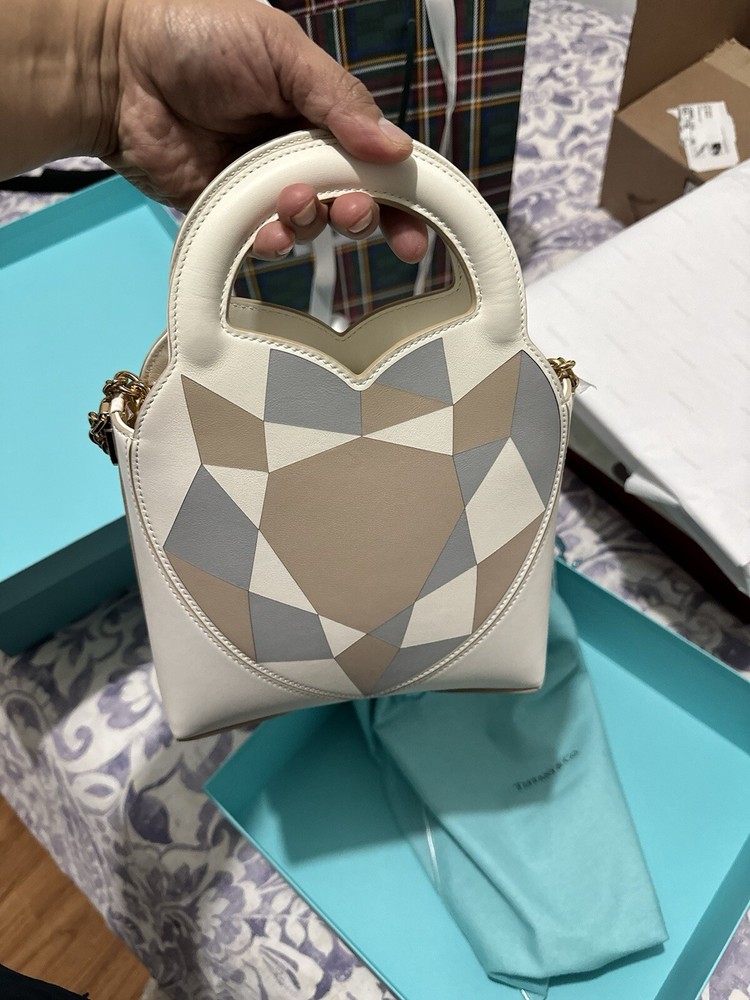 Tiffany Co Mini Heart Leather Tote With Dust Bag Brand New