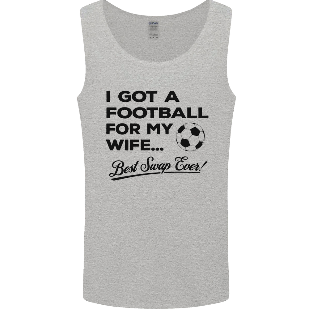 Football for My Wife Best Swap Ever Funny Mens Vest Tank Top