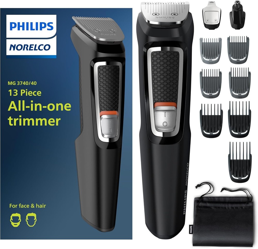 Philips Norelco MG3740/40 Multi Groomer Kit with 13 Attachments for Men