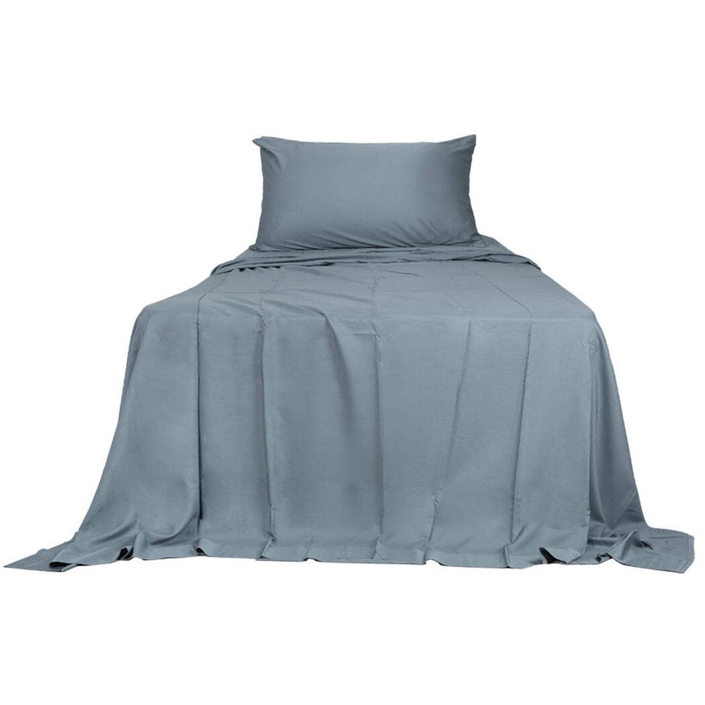NNEIDS Dreamz 3pc Single Size Bamboo Bed Sheet Set Grey