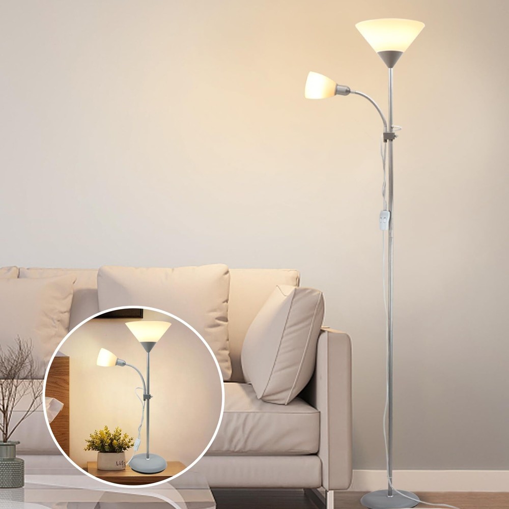 LED Floor Lamp DLLT Mother-Daughter Floor Lamps with Reading Lights, Modern S...
