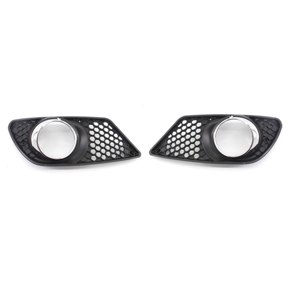 1 Pair Fog Lamp Grill Cover with Chrome Frame for  C-Class W204 2008-2010 Y1F4