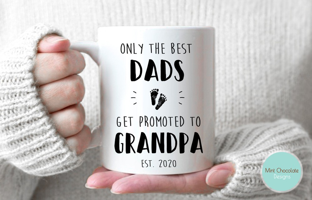 Best Dad Gets Promoted to Grandpa Gift Mug #2