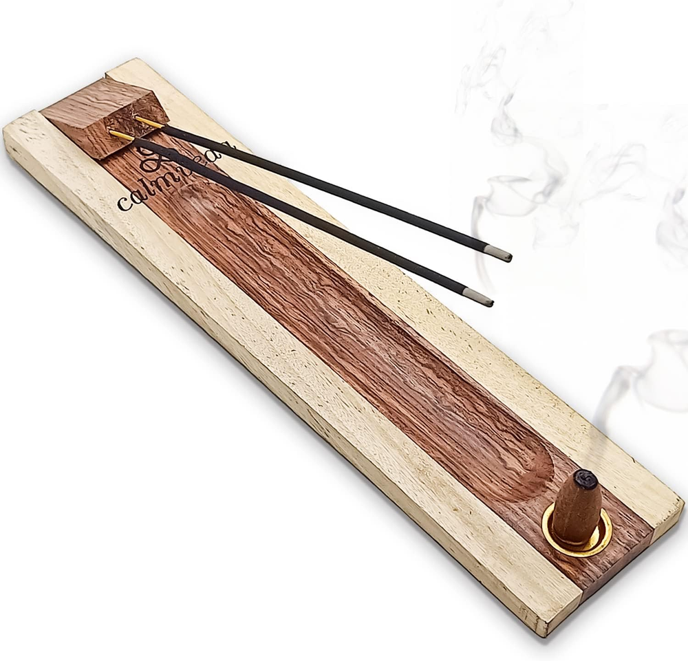 Rosewood Incense Holder for Sticks - 11 Inch Handmade Dual Incense Burners