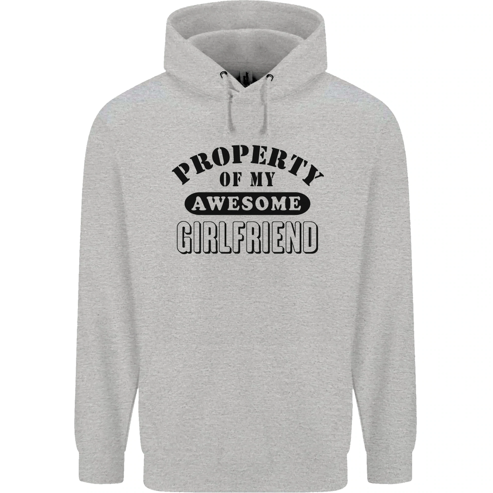 Property of My Awesome Girlfriend Funny Mens 80% Cotton Hoodie