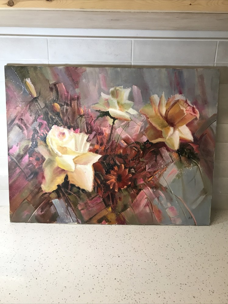 Russian Artist Alexander “A. Pede ” ‘FANTASY” Oil Canvas Painting 31”x24”